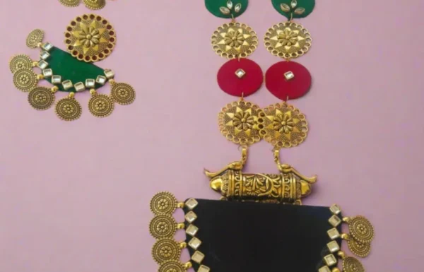Mehendi Jewellery Package – Complete Handcrafted for Mehendi Ceremony | Floral, Beaded, Mirrorwork Accessories for Brides & Bridesmaids Gallery 2